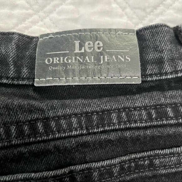 Vintage Lee Original black wash denim mom jeans 16 - Picture 9 of 9